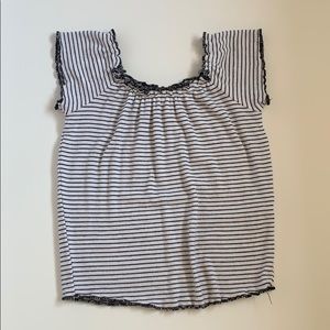 Garage Off The Shoulder Striped Shirt